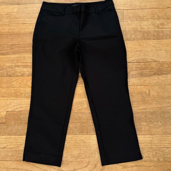 White House Black Market Pants - NWOT White House Black Market black straight leg chino crop pants size 4 b4